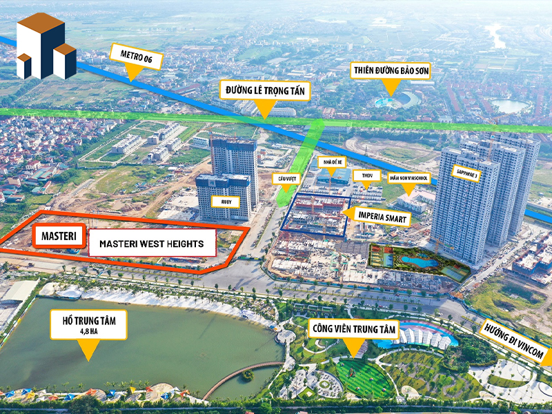 Vị trí Tòa West B Masteri West Heights