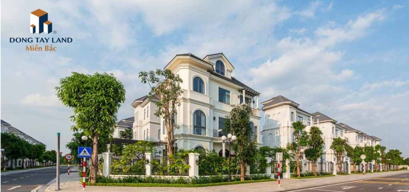 Cảnh quan bên ngoài của dự án Vinhomes Green Villas