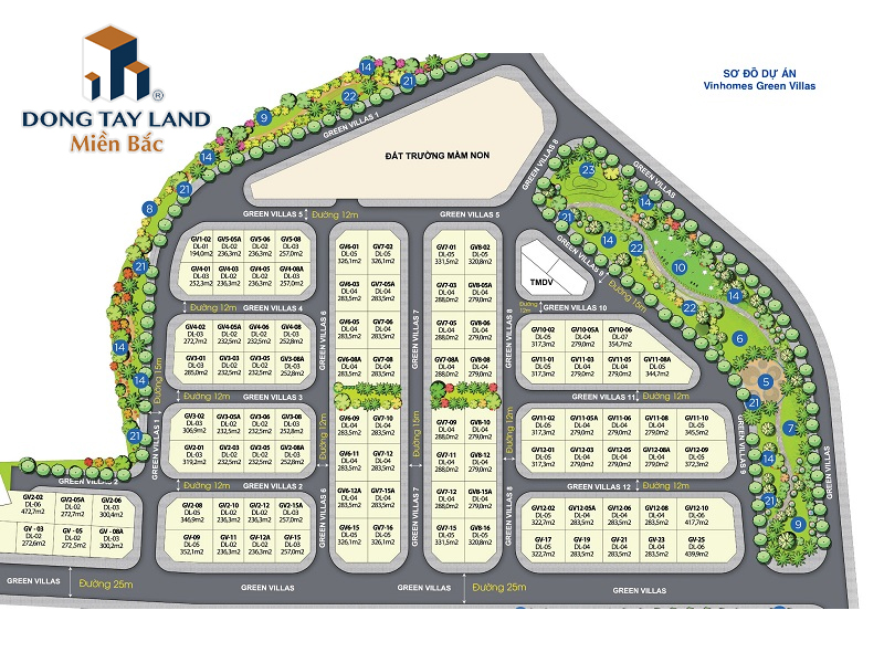 bảng giá Vinhomes Green Villas