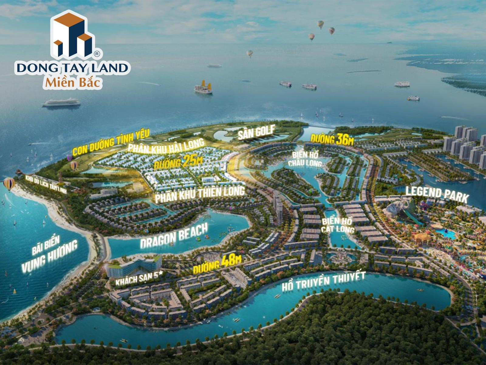 Các phân khu tại Đồi Rồng tại Đồ Sơn