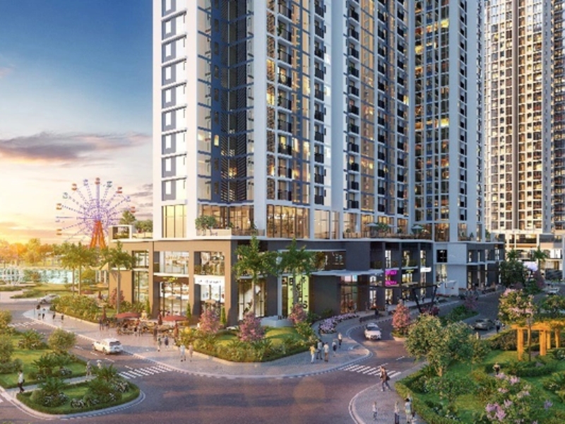 Shophouse khối đế có mặt tiền rộng, thu hút sự chú ý của khách hàng