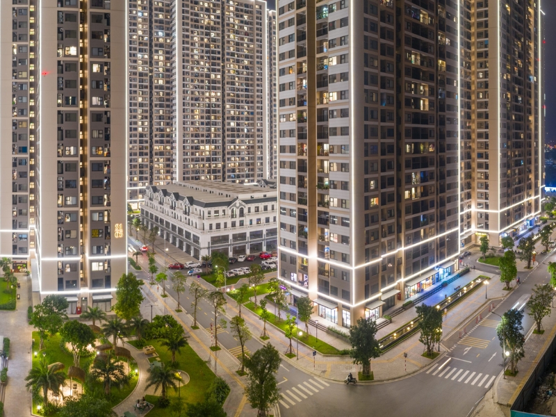 Mô hình Shophouse Vinhomes Smart City là những căn nhà liền kề có mặt tiền rộng 