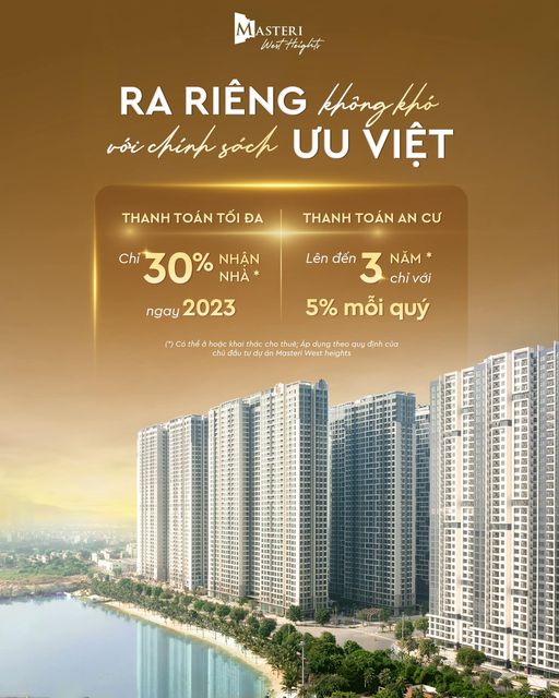 Mở bán Masteri West Height- Đông Tây Land Miền Bắc