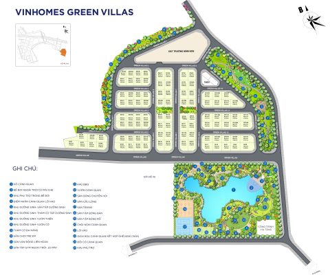 Mặt bằng tổng thể Vinhomes Green Villas