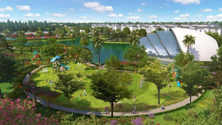 Không gian sông xanh tại Vinhomes Green Villas