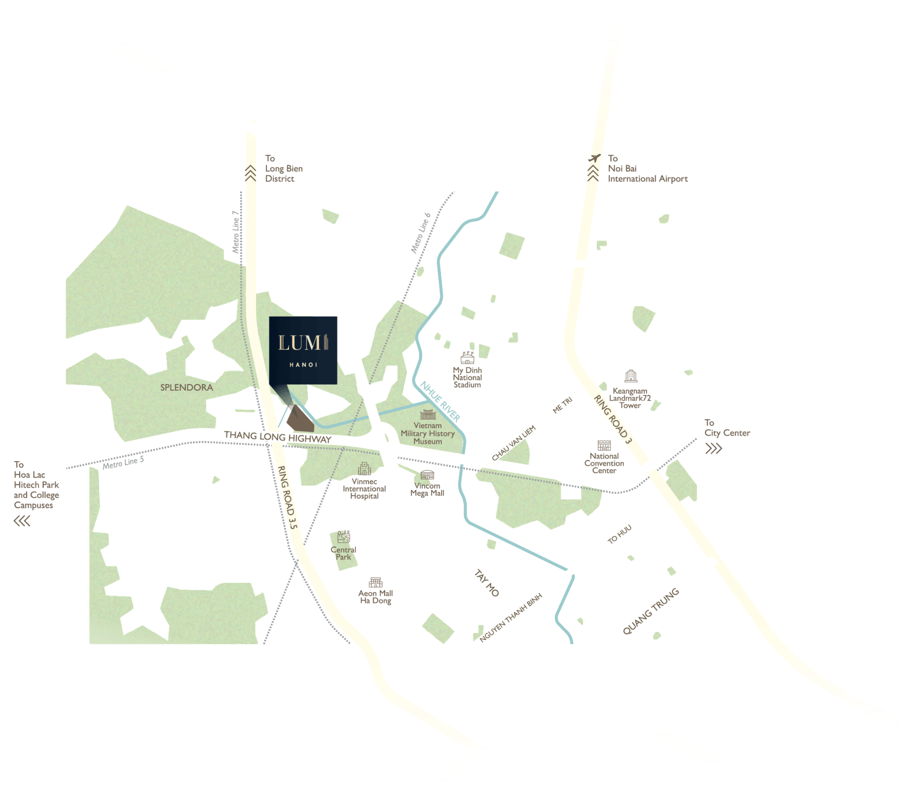 Bản đồ dự án Lumi Hanoi