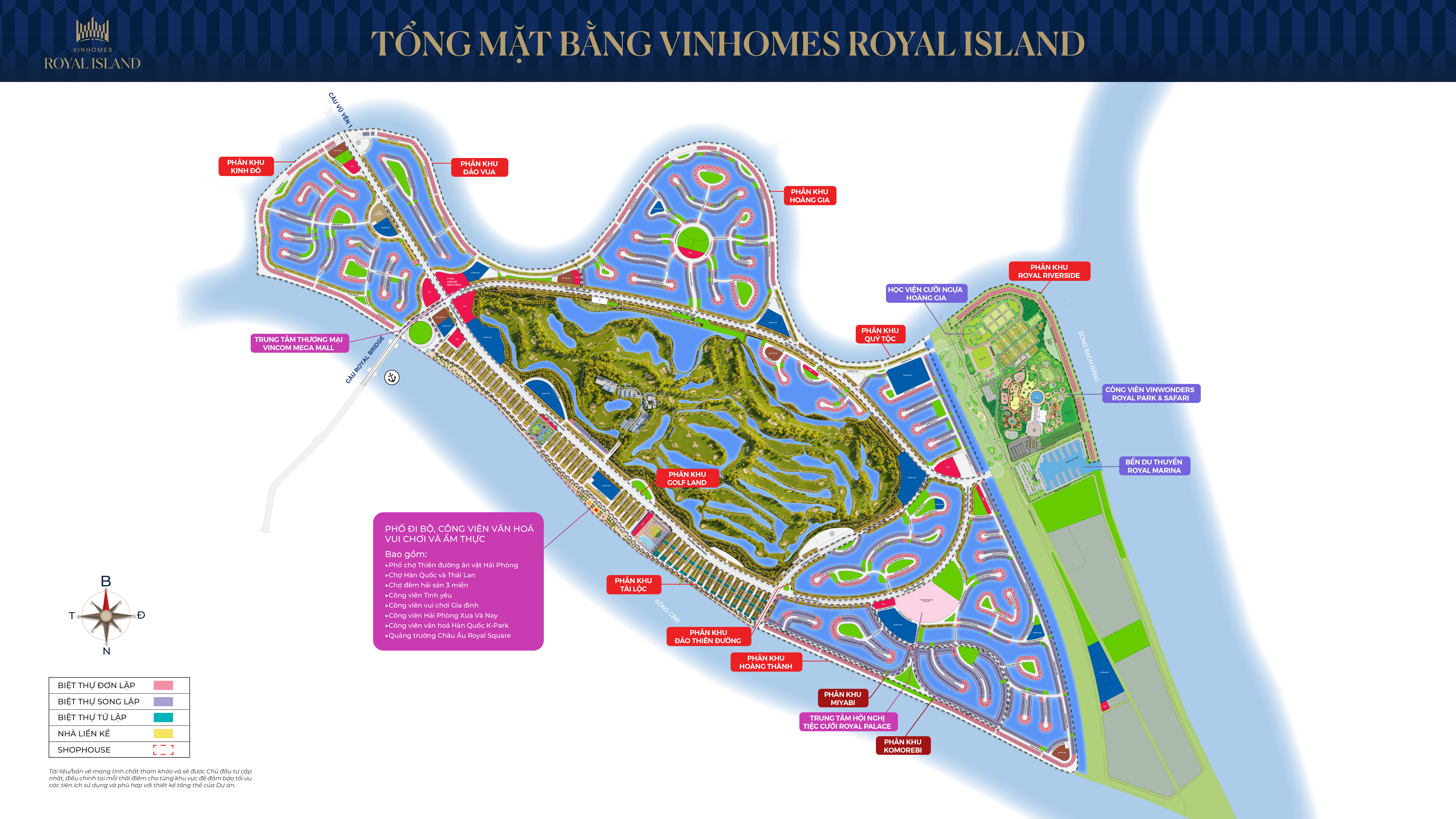 Tổng mặt bằng dự án Vinhomes Royal Island