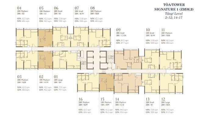 Tòa Signature 1 phân khu Sole Zone- phong cách nhiệt đới