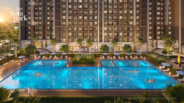 Bể bơi tiện ích nội khu tại phân khu Sola Park