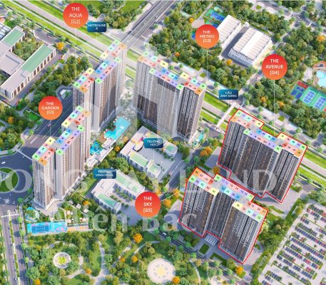 Mặt bằng tổng 5 căn của dự án The Sola Park
