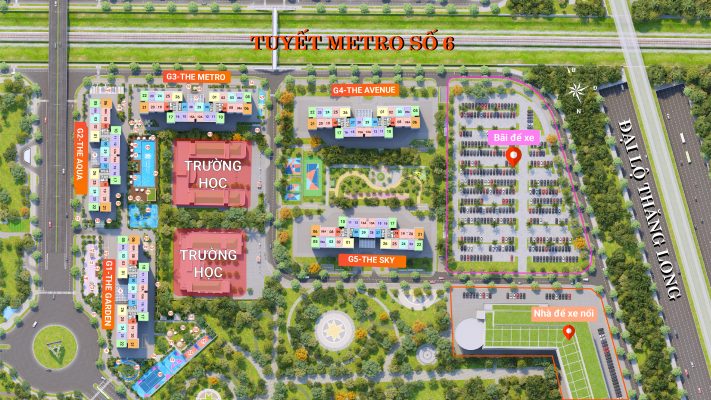 Mặt bằng tiện ích tổng dự án The Sola Park