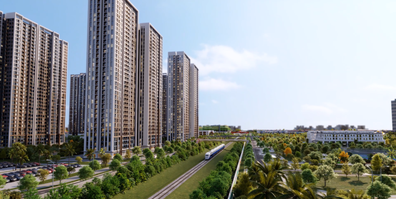 Phối cảnh tòa chung cư G4 - The Avenue dự án The Sola Park