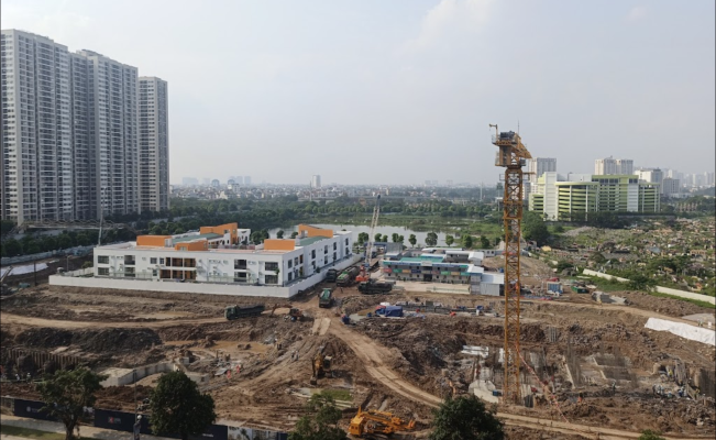 Tiến độ xây dựng của dự án The Sola Park Vinhomes Smart City