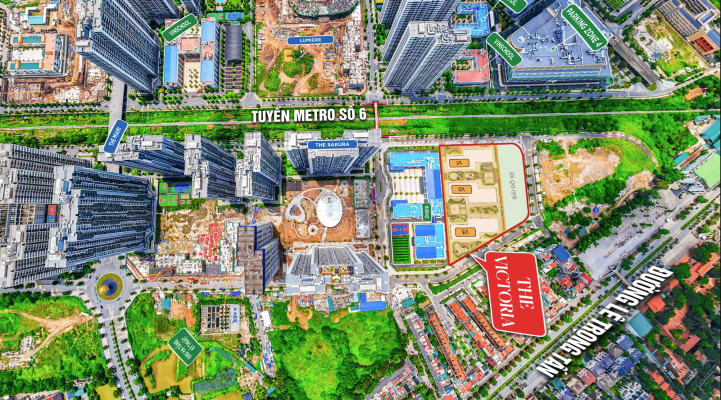Vị trí dự án The Victoria Vinhomes Smart City