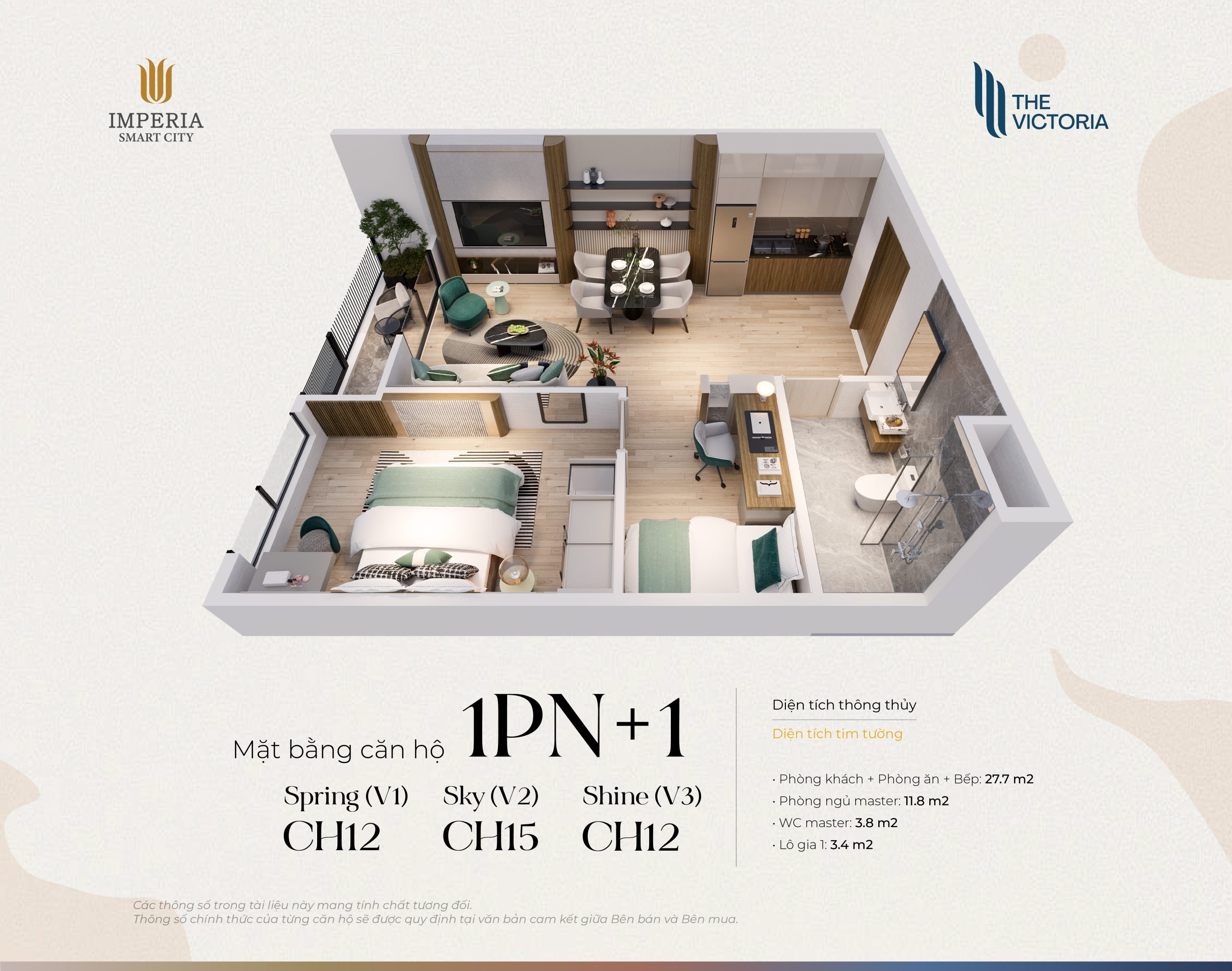 Bóc mái căn hộ 1PN+ The victoria