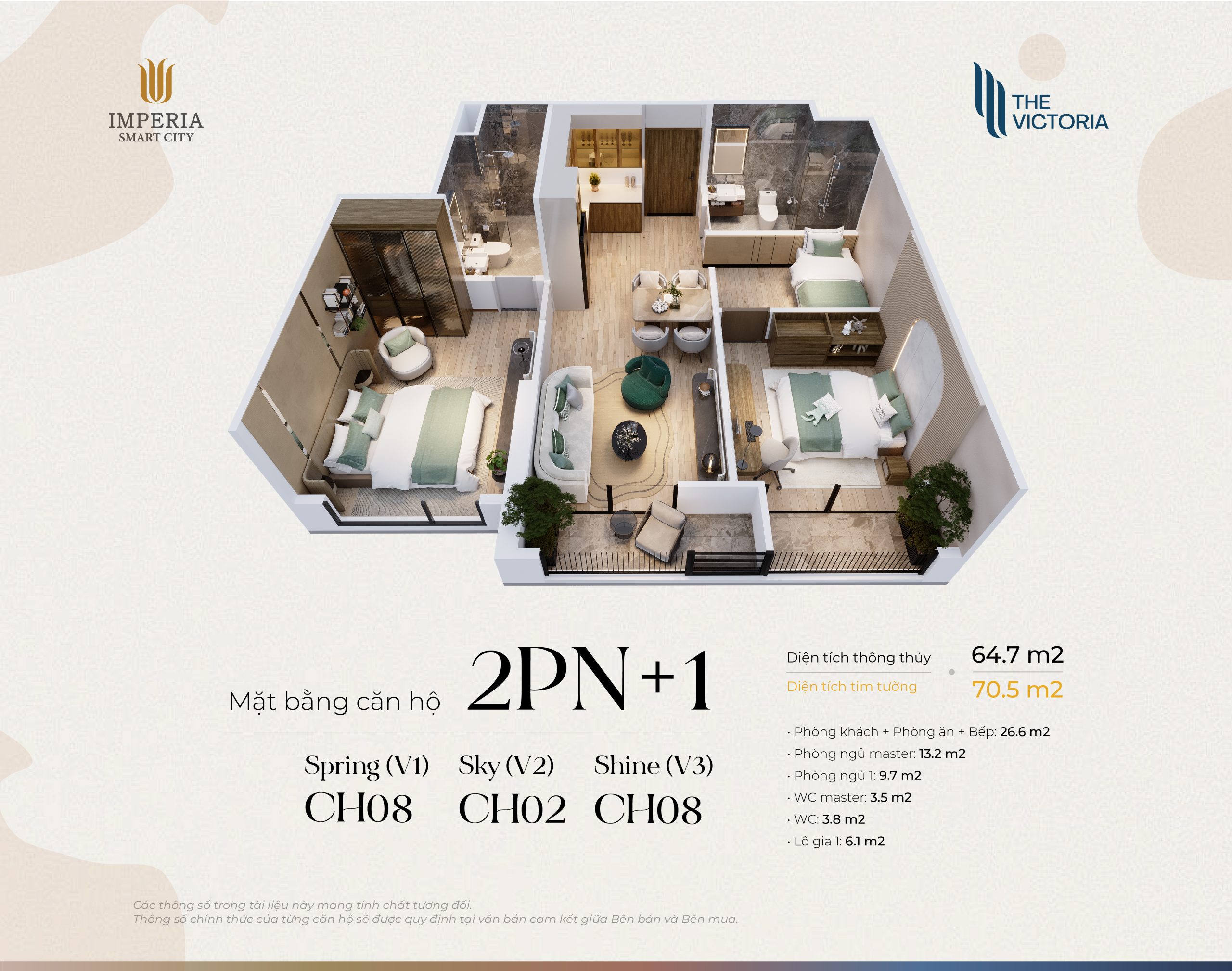 Bóc mái căn hộ 2PN+ The victoria